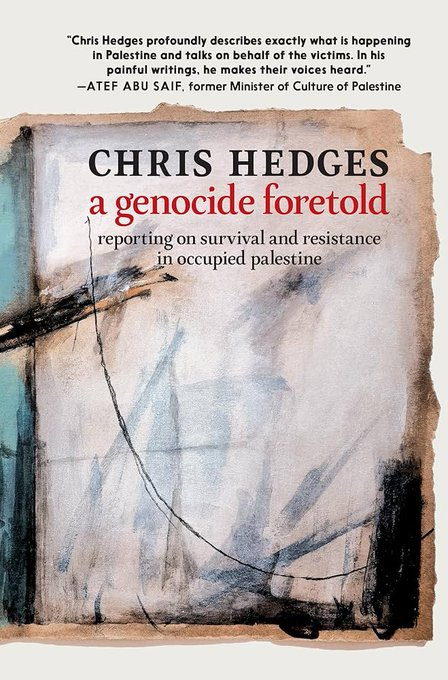 BOOK REVIEW ON BRAVE NEW EUROPE 

Chris Hedges <a href="/ChrisLynnHedges/">Chris Hedges</a> - A Genocide Foretold:  Reporting on Survival and Resistance in Occupied Palestine 

Book Review by Chris Green  braveneweurope.com/a-genocide-for…

#Gazaholocaust #GazaGenocide‌ #Geopolitics #Palestine #Israel #USA #Hamas