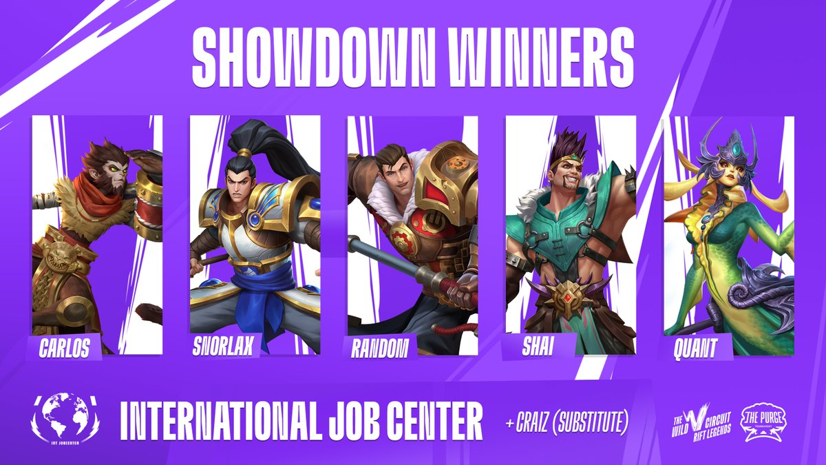 YOUR BACK-TO-BACK #RIFTLEGENDS SHOWDOWN CHAMPIONS ARE #INTERNATIONAL_JOBCENTER!!! 🏆