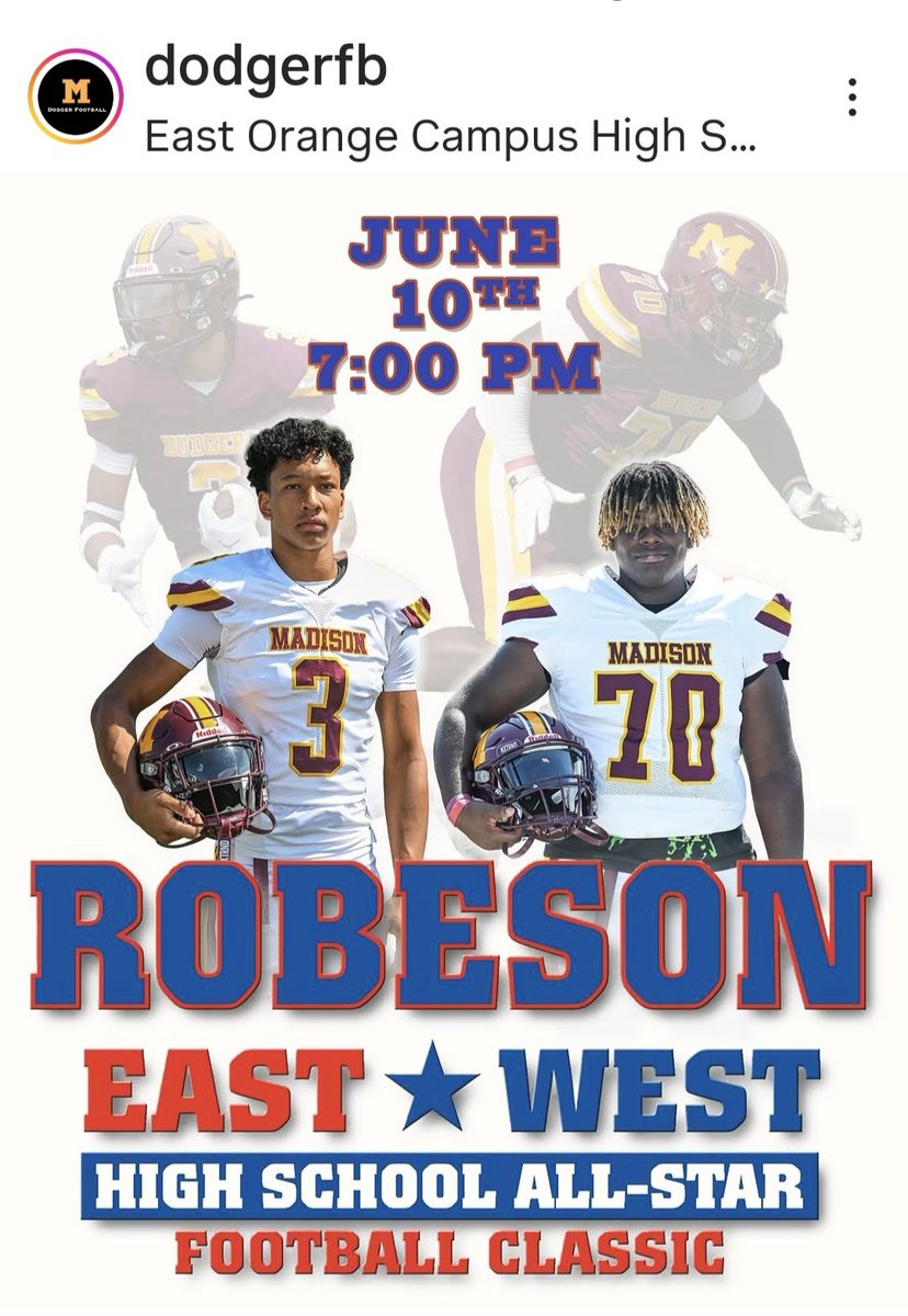 Looking forward to seeing Jonathan Erickson Aaron Leak represent to Dodgers in the Robeson All-Star game.