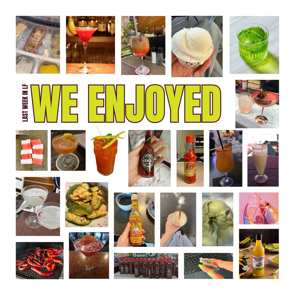 Last week in LF we enjoyed a ton of ice cream, mango w tajin, spicy sauces, watermelon martinis and too much candy - curated by LF, enjoyed by: 
Janicka, <a href="/heavygweit/">erica</a>  <a href="/Purplenerrd/">亨利🕉</a> <a href="/ada_mej/">Ramina13</a> <a href="/randy_mcelhaney/">DegenVeteran.eth</a>  <a href="/charliekerr__/">Charlie Kerr</a> <a href="/idris_ghanni/">Dreez</a>, <a href="/JdotFinn/">jdotfinn</a> <a href="/ceejifi/">ceej 👸🏼🦄</a> &amp; more LFers