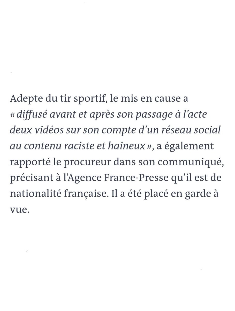 Nouveau meurtre raciste en France.