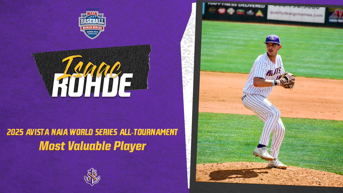 Congratulations to Isaac Rohde for being named the 2025 Avista NAIA World Series MVP!

#GeauxPilots #AnchorUp #TheRightWaytoPlay