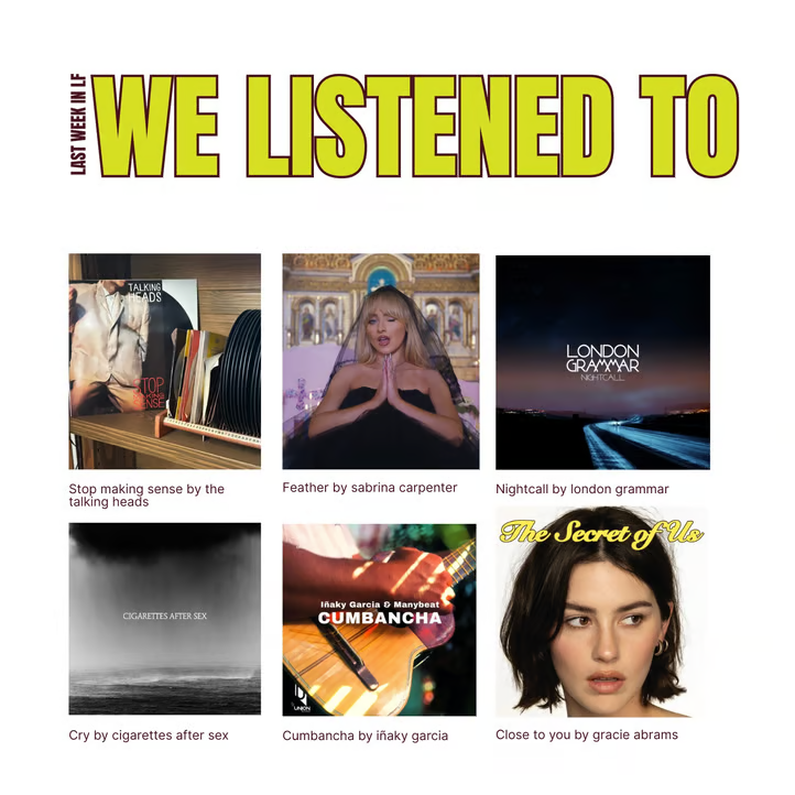 and the latest additions to our last week in LF playlist!!! link in the comments below 🌶️