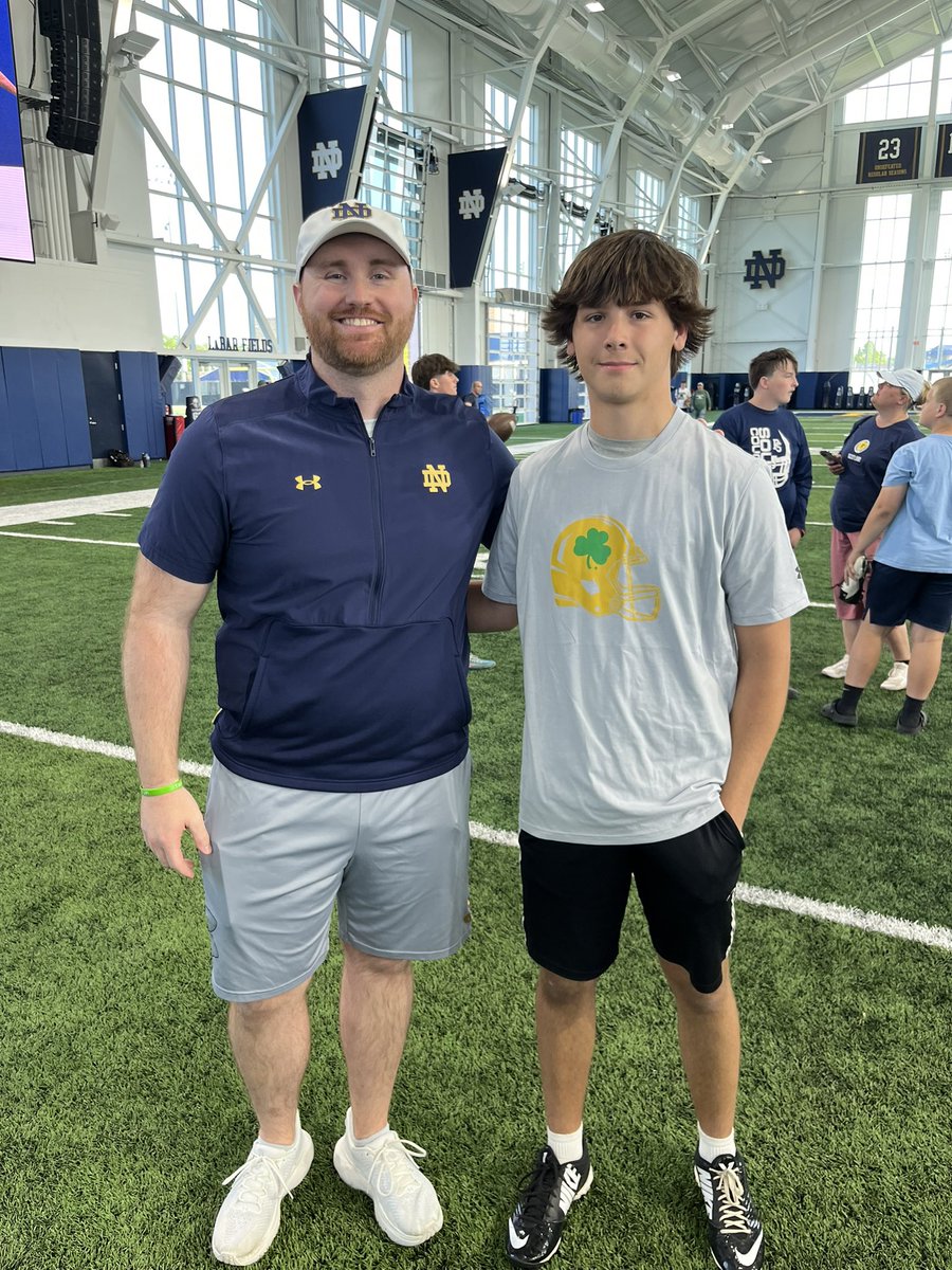 Andrew Hoerter (@andrew_hoerter0) on Twitter photo Fun time today at <a href="/NDFootball/">Notre Dame Football</a> Specialist Camp! Great seeing <a href="/CoachJS50ND/">Jesse Schmitt</a> & <a href="/CoachBiagi/">Coach Marty Biagi</a>. Hope to see you in the fall.
<a href="/KamSmith_24/">Kameron Smith Sr.</a> <a href="/CoachEckloff/">Coach Eckloff</a> <a href="/dupontmanualfb/">dupontmanualfootball</a> <a href="/dandy_erik/">Erik Dandy</a> <a href="/Coach_Casper/">Coach Casey Casper</a> <a href="/AndrewKros/">Andrew Kros</a> Fun time today at <a href="/NDFootball/">Notre Dame Football</a> Specialist Camp! Great seeing <a href="/CoachJS50ND/">Jesse Schmitt</a> & <a href="/CoachBiagi/">Coach Marty Biagi</a>. Hope to see you in the fall.
<a href="/KamSmith_24/">Kameron Smith Sr.</a> <a href="/CoachEckloff/">Coach Eckloff</a> <a href="/dupontmanualfb/">dupontmanualfootball</a> <a href="/dandy_erik/">Erik Dandy</a> <a href="/Coach_Casper/">Coach Casey Casper</a> <a href="/AndrewKros/">Andrew Kros</a>