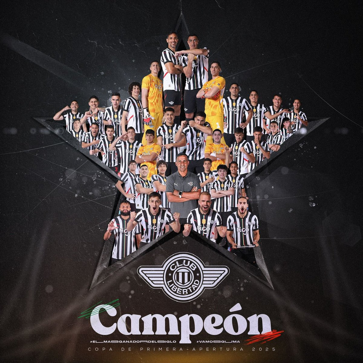 🏆 El Club #Libertad se consagró CAMPEÓN del Torneo #Apertura2025 ⚽️🇵🇾 

➡️ Título 26 de Liga y el 32 en General. 

✅ #RolangaPy