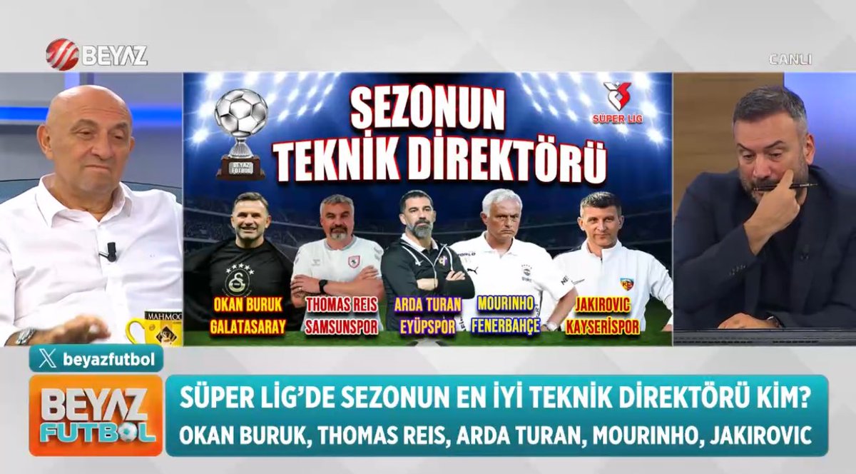 Sezonun teknik direktörü?

Ahmet Çakar: Thomas Reis

Sinan Engin: Okan Buruk

Abdulkerim Durmaz: Thomas Reis

Ertem Şener: Thomas Reis

#beyazfutbol