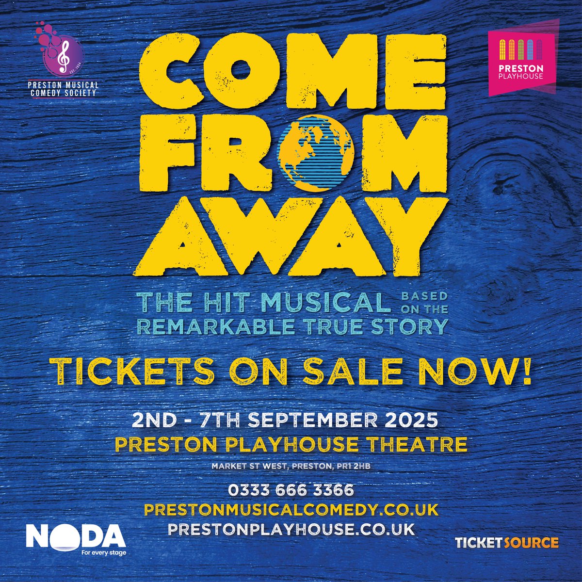 Preston Musical (@prestonmusical) on Twitter photo Tickets for Preston Musical Comedy Society's 'Come From Away' are now on sale! Experience this heartwarming true story set to an uplifting folk score. 2nd-7th Sept at <a href="/PrestonPlayhous/">Preston Playhouse</a>. Book now: rebrand.ly/ab33ea #ComeFromAway #PrestonTheatre Tickets for Preston Musical Comedy Society's 'Come From Away' are now on sale! Experience this heartwarming true story set to an uplifting folk score. 2nd-7th Sept at <a href="/PrestonPlayhous/">Preston Playhouse</a>. Book now: rebrand.ly/ab33ea #ComeFromAway #PrestonTheatre