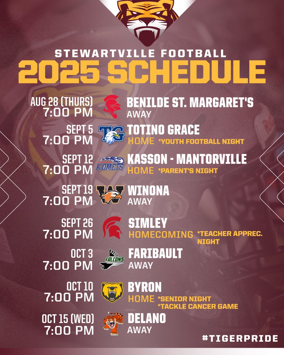 🚨2025 Schedule🚨
#WaterIt #FIF #TigerPride