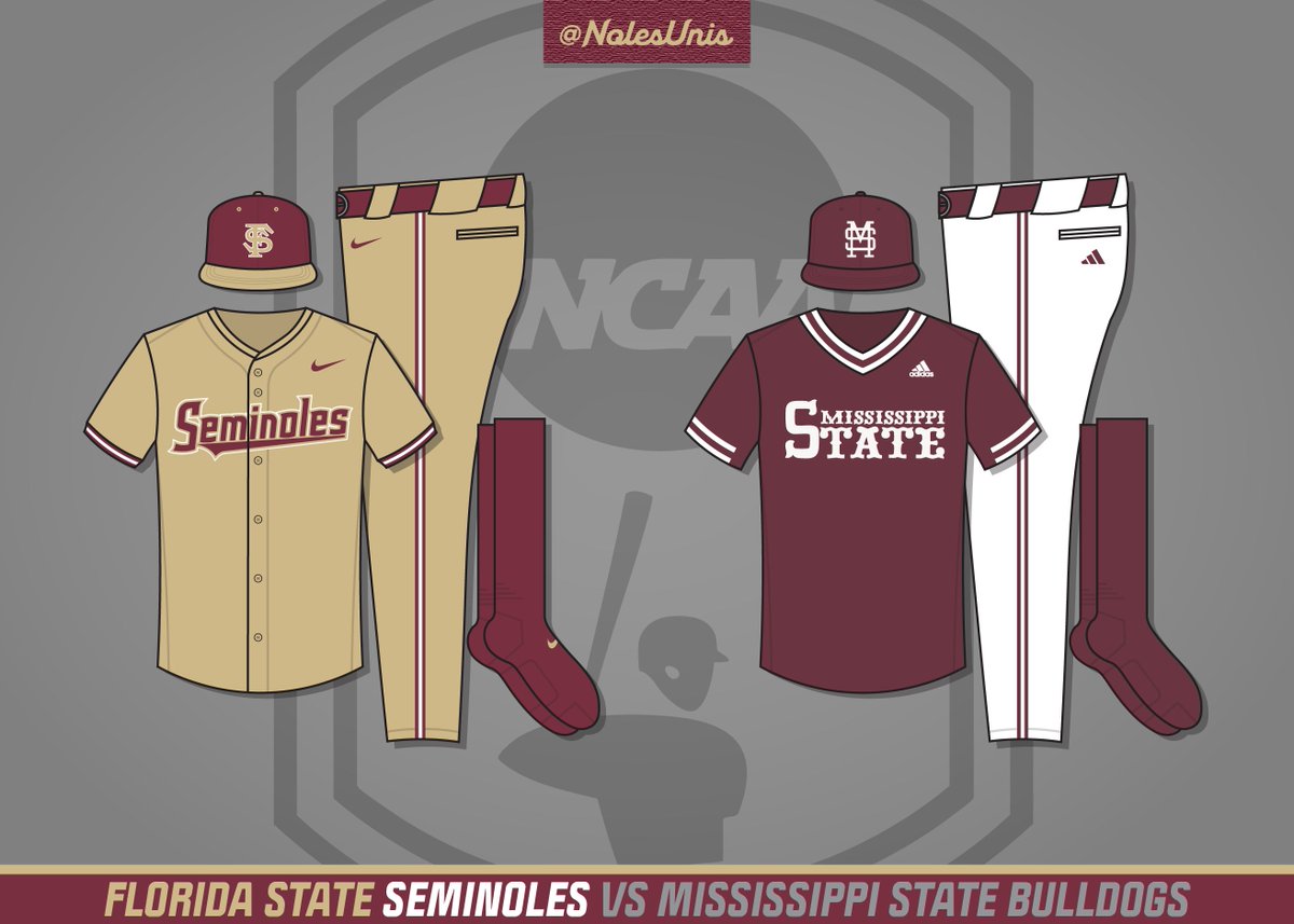 Sunday Gold vs Throwbacks today as the Noles try to close out Mississippi State in the Tallahassee Regional. 

Fantastic uni matchup here. The Sunday Gold look remains one of the best uniforms in baseball at any level.