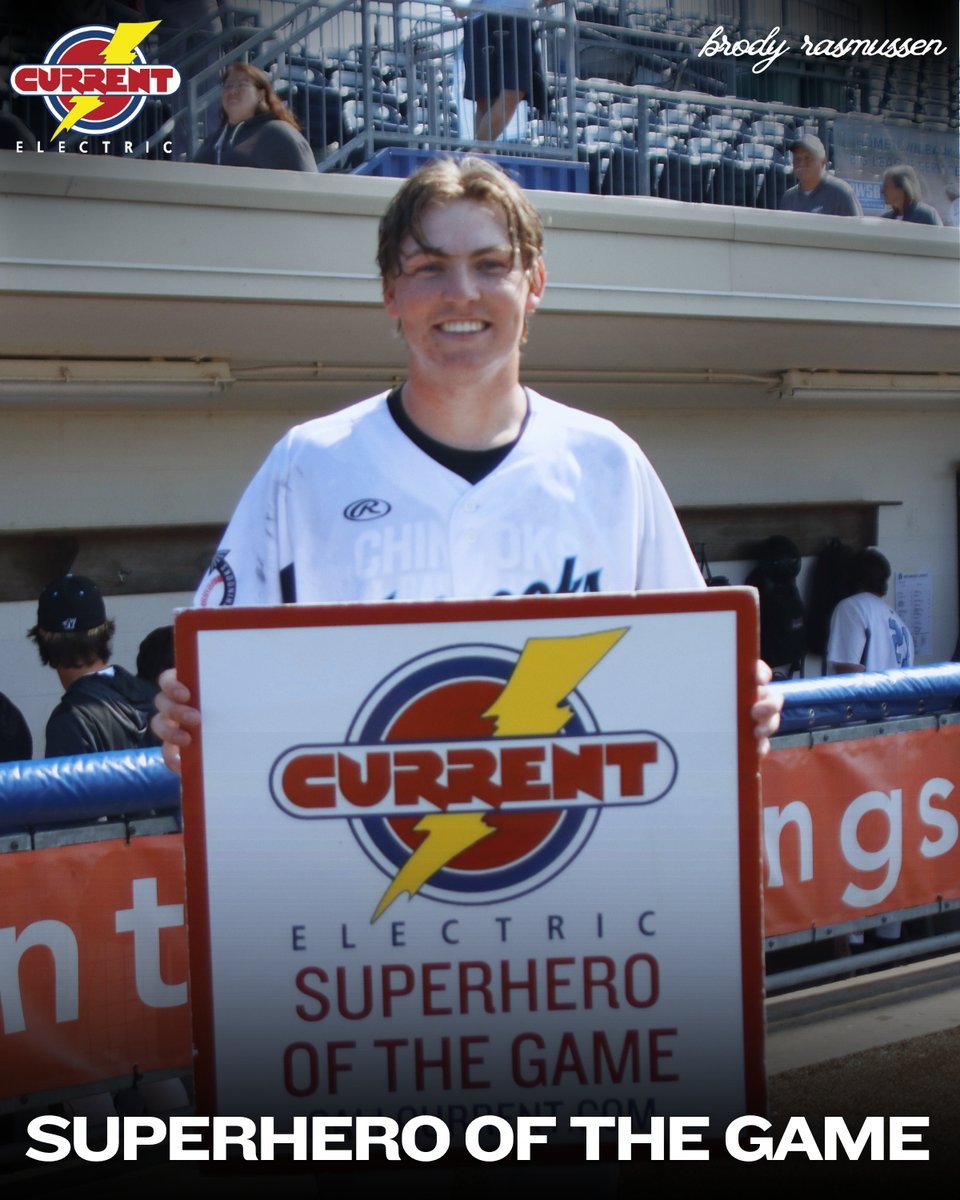 Lakeshore Chinooks (@ls_chinooks) on Twitter photo Your <a href="/currentelectric/">Current Electric Co.</a> Superhero of the Game is Brody Rasmussen!
4-for-5 w/ 3 RBIs & a walk-off HR. Your <a href="/currentelectric/">Current Electric Co.</a> Superhero of the Game is Brody Rasmussen!
4-for-5 w/ 3 RBIs & a walk-off HR.