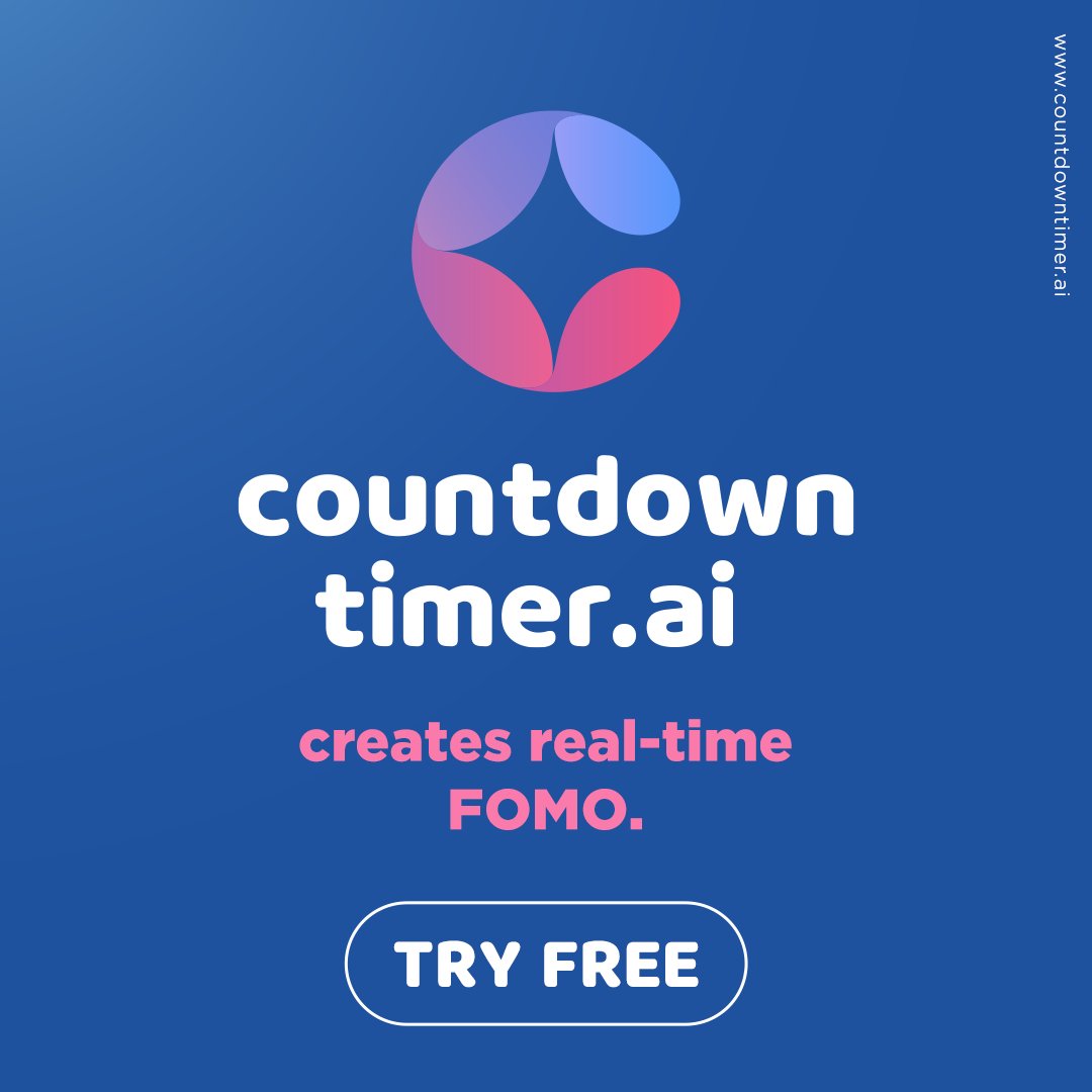 Countd0wnTimer's tweet image. She launched her offer. Solid product. Great funnel. But… silence.
No urgency = no action.
Then she found CountdownTimer.ai.
Now every lead gets a real, personal deadline.
They clicked. They bought.
✨ Urgency changes everything.
👉 Try it free.