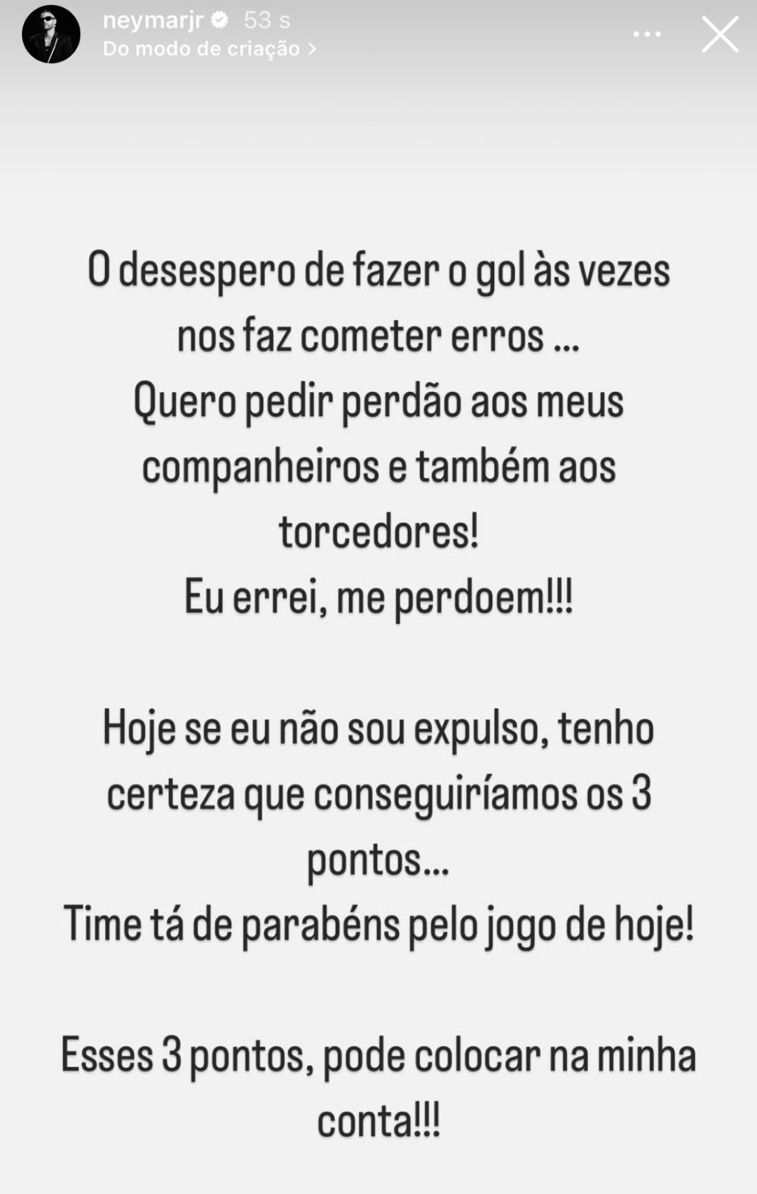 Resposta de Neymar - Foto: Instagram