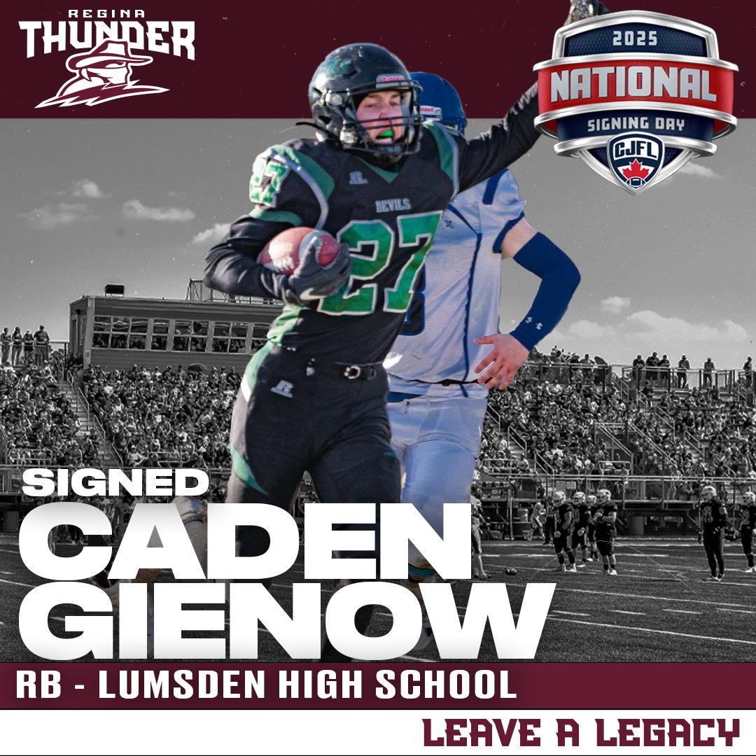 reginathunder's tweet image. DEVIL OF A SIGNING!!!
Lumsden RB Caden Gienow will be in Maroon and White in 2025!
#LeaveALegacy #TogetherWeRoll
#CJFLSigningDay