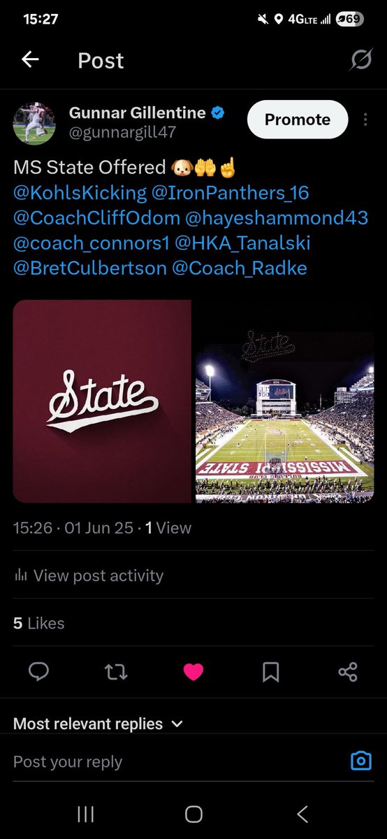 IronPanthers_16's tweet image. Congratulations to Gunnar! 1st official offer!