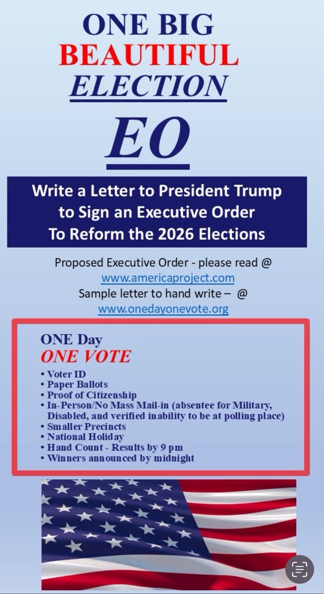 foleytx7154's tweet image. Election reform needed.  Letter writing campaign #onedayonevote   Trump sign Executive Order for reform  send a letter