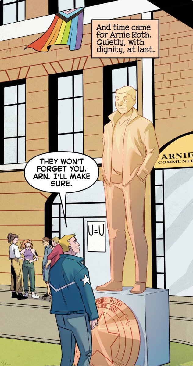 monroesenthal's tweet photo. happy pride month to arnie roth: captain america's first canonically gay character 💖 https://t.co/8azEVFixTF
