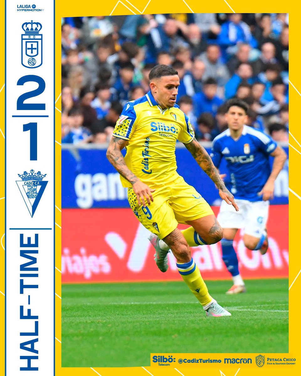 🔵💛 #RealOviedoCádiz

2-1 | HALF - TIME