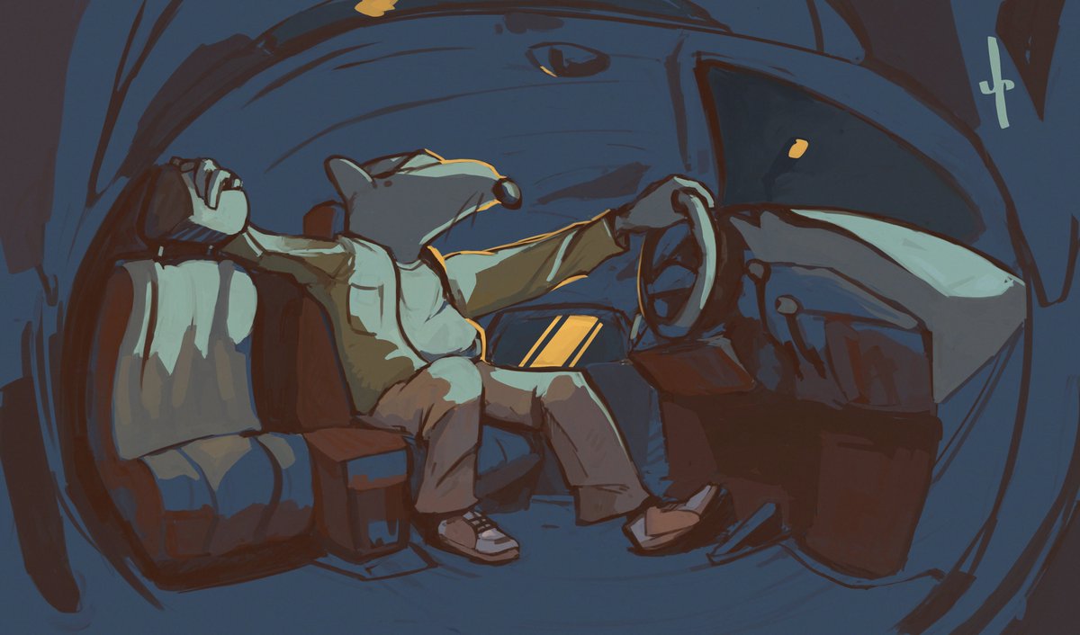 LudensUrsus's tweet photo. A picture inspired by Louie Zong's (@everydaylouie) "Rat taxi" album #digitalart #art https://t.co/L3HdYwyqkX