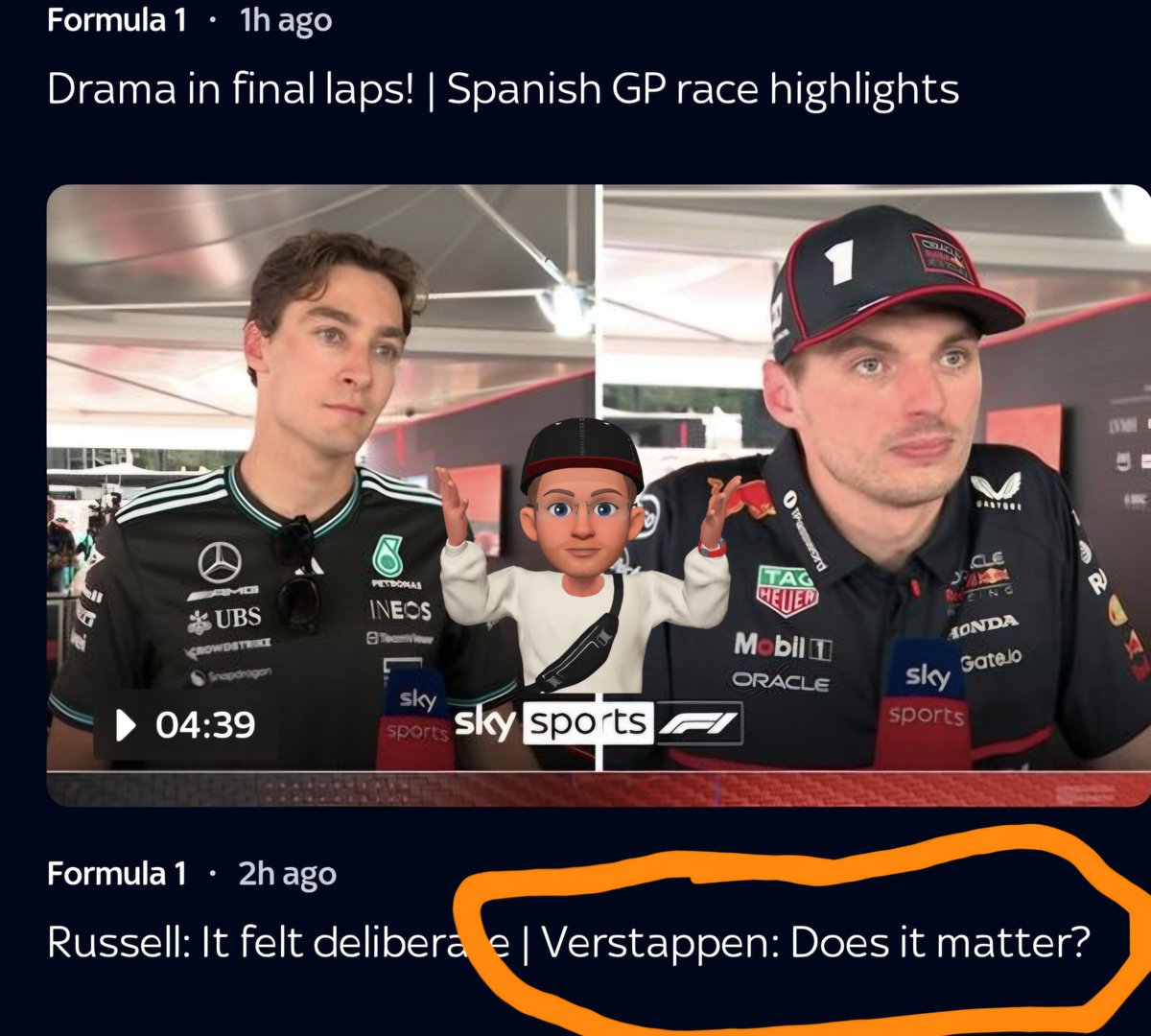 Yes, it does matter you arrogant twat head <a href="/Max33Verstappen/">Max Verstappen</a>. Stewards are too soft. You should face a multi race ban.