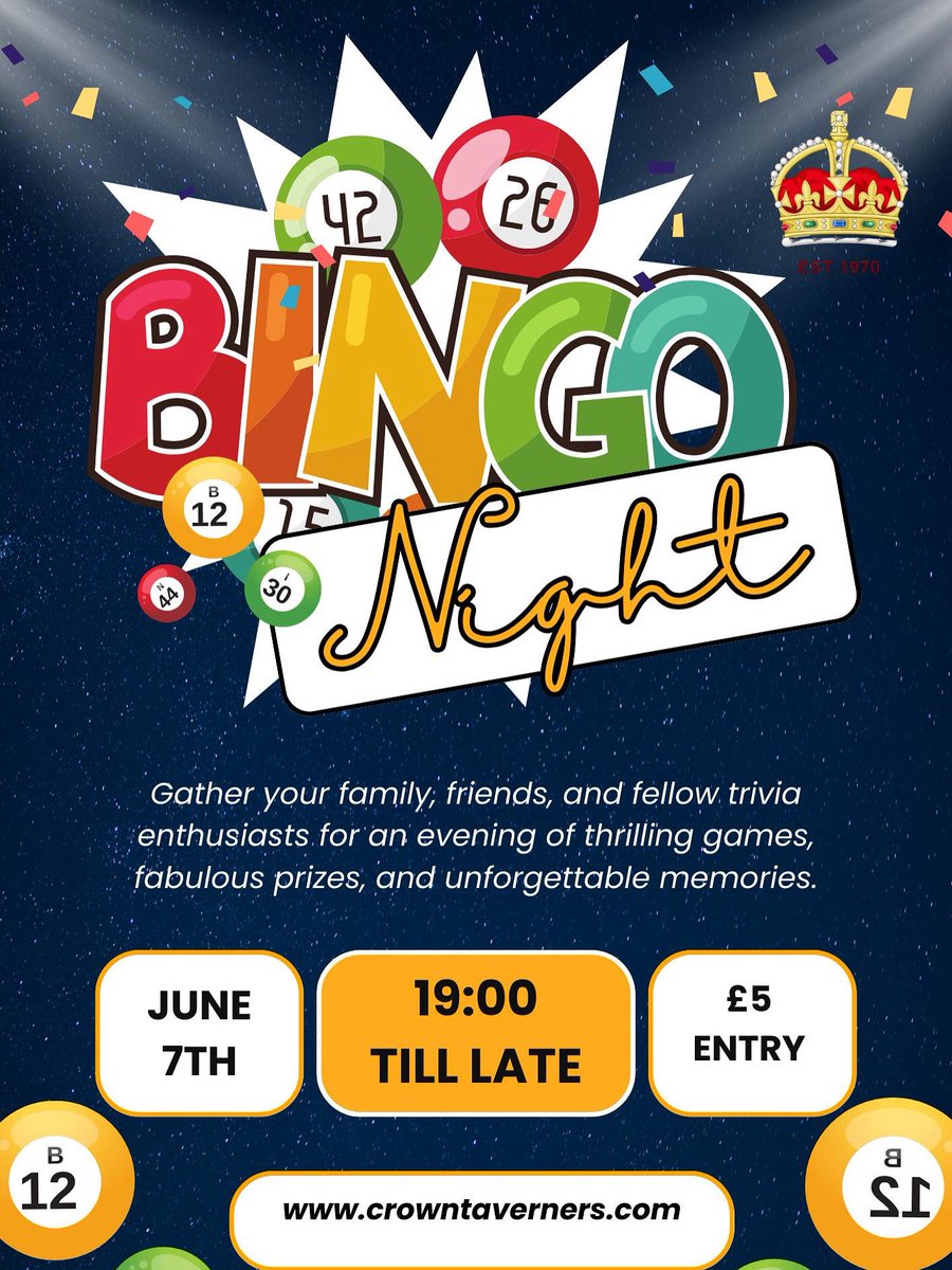 Get your dabbers ready! We are looking forward to hosting a bingo night this Saturday, 7 June starting at 19:00. Bring friends and family and looking forward to seeing you all there!

#UTT