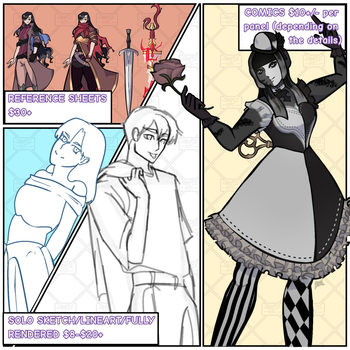 [For hire]sfw/nsfw/comics/referencesheets dm for deets!!
#commissions #commissionopen #commissionart