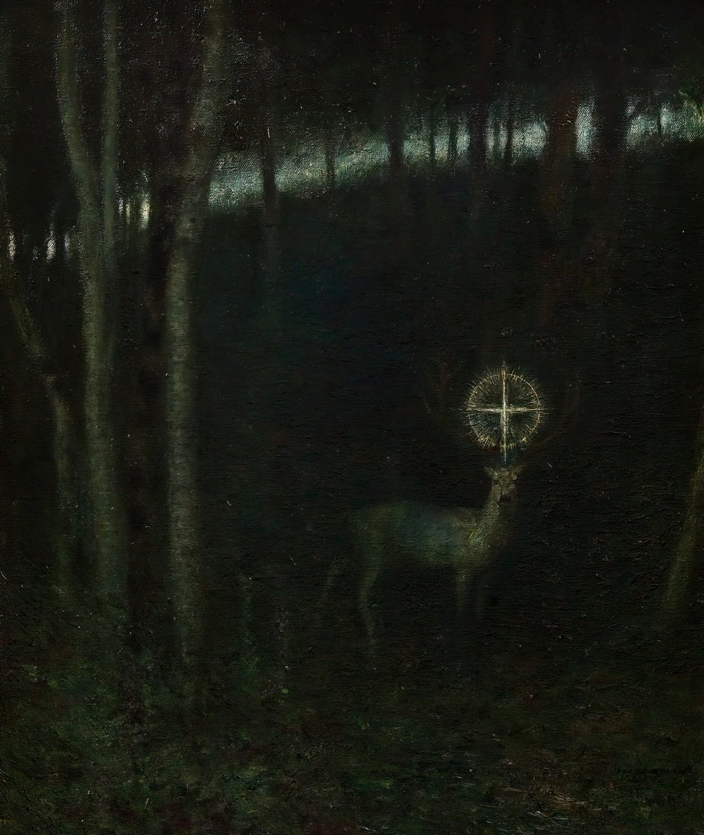 The Vision of Saint Hubert.
Franz von Stuck, 1890