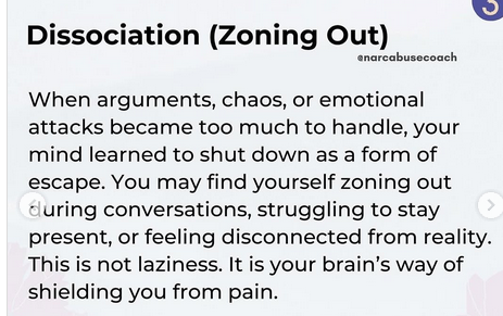 NarcissistBox's tweet photo. #dissociation #mentalhealth #zoningout #SundayThoughts #trauma https://t.co/yQyOK8ZiWB