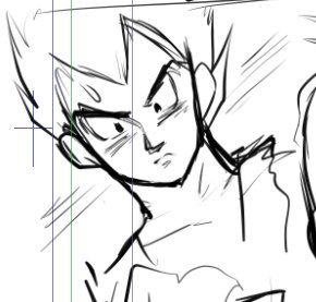 Currently thumbnailing my KakaVege doujin "Chiaroscuro: NYC 1993" for the upcoming Chinese KV anthology! Hoping to reach the end of the story today. 
Enjoy some cute human AU thumbnail Vegeta