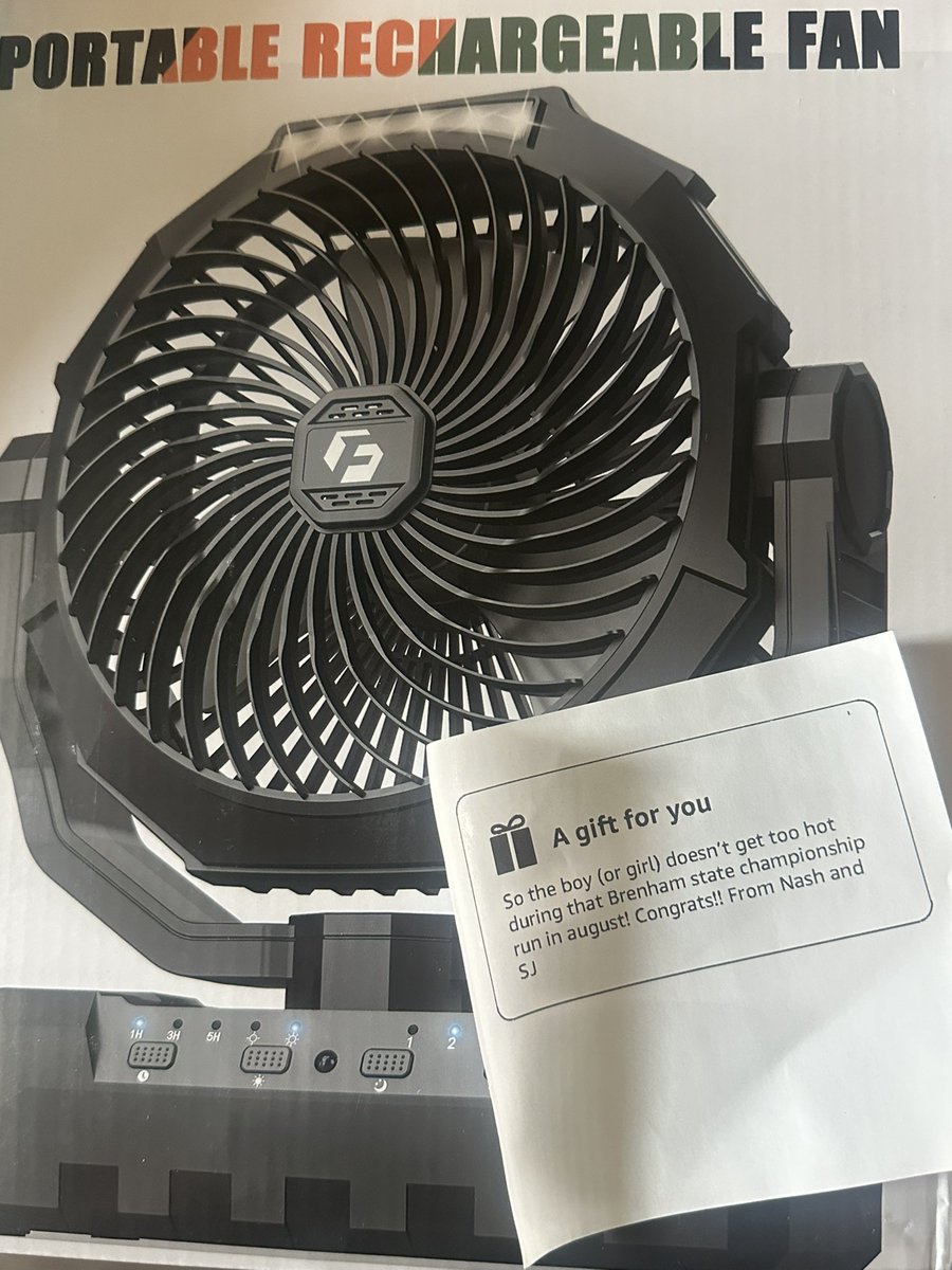 Great gift with an even better note! Friday nights are coming soon and we’ll be ready to stay cool on the run to State! <a href="/Coach_Rivera7/">Steven Rivera</a> <a href="/BrenhamFootball/">Brenham Cub Football</a>