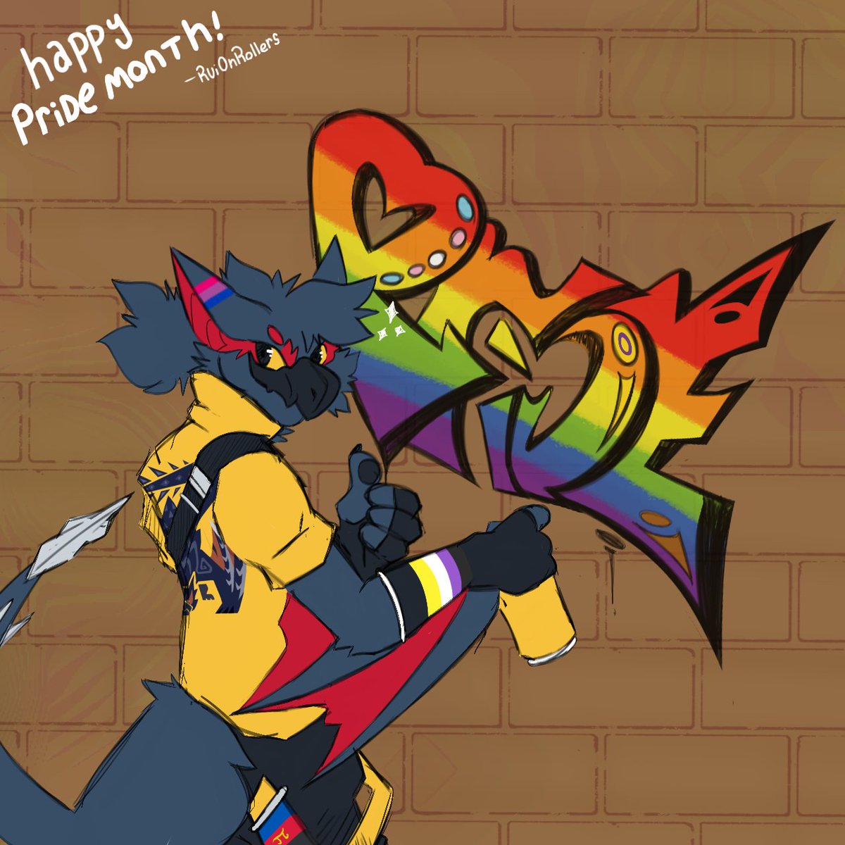 In the turmoil of the climate against our very existence, be reminded to have pride on who you are and what identifies you as your own, you are valid the way you are. If people are to hate us, we'll keep fighting the way we always have. Happy pride month everyone. 🏳️‍🌈🤟💛