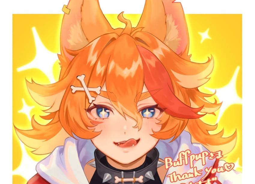 And the pup is just staring...