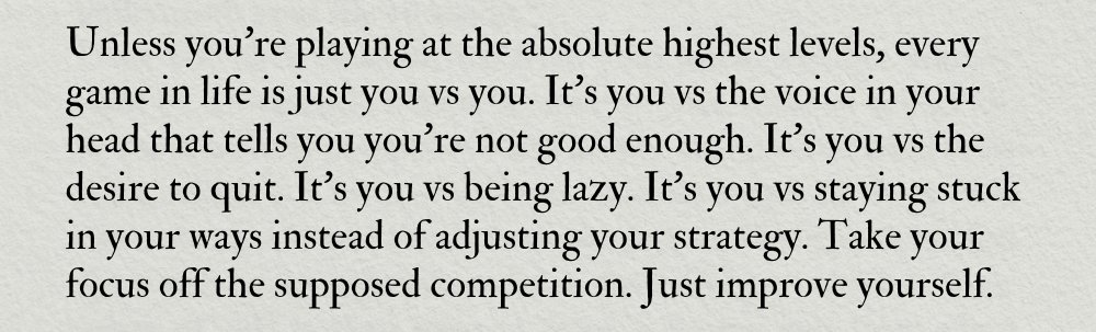 Charles Miller (@charlesmiller_7) on Twitter photo It's just you vs you It's just you vs you