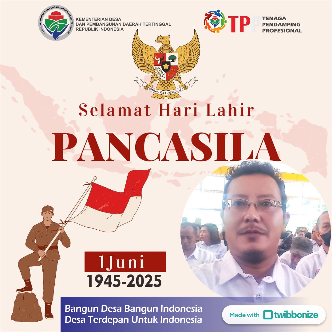 C Ramlee S (@chaidirramlees) on Twitter photo TPP Pancasilais sejati senantiasa merawat menjaga dan mengamalkan nilai-nilai Pancasila dalam tugas-tugas pendampingan desa, bermasyarakat berbangsa dan bernegara
<a href="/prabowo/">Prabowo Subianto</a>
<a href="/gibran_tweet/">Gibran Rakabuming</a>
<a href="/YandriSusanto27/">Yandri Susanto</a>
#TPPharipancasila
#TPPBersamaMenteriDesa TPP Pancasilais sejati senantiasa merawat menjaga dan mengamalkan nilai-nilai Pancasila dalam tugas-tugas pendampingan desa, bermasyarakat berbangsa dan bernegara
<a href="/prabowo/">Prabowo Subianto</a>
<a href="/gibran_tweet/">Gibran Rakabuming</a>
<a href="/YandriSusanto27/">Yandri Susanto</a>
#TPPharipancasila
#TPPBersamaMenteriDesa