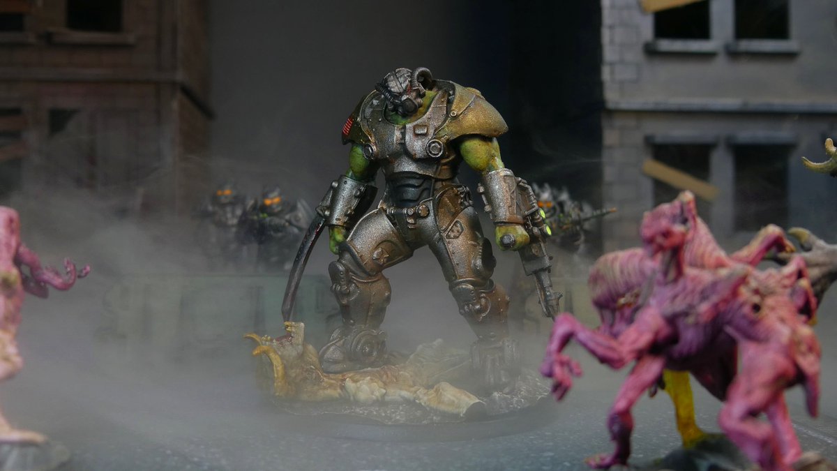 WholeCookie's tweet image. Your ride&apos;s over, mutie.
#modiphius
#wastelandwarfare
#fallout
#miniatures
#miniaturepainting