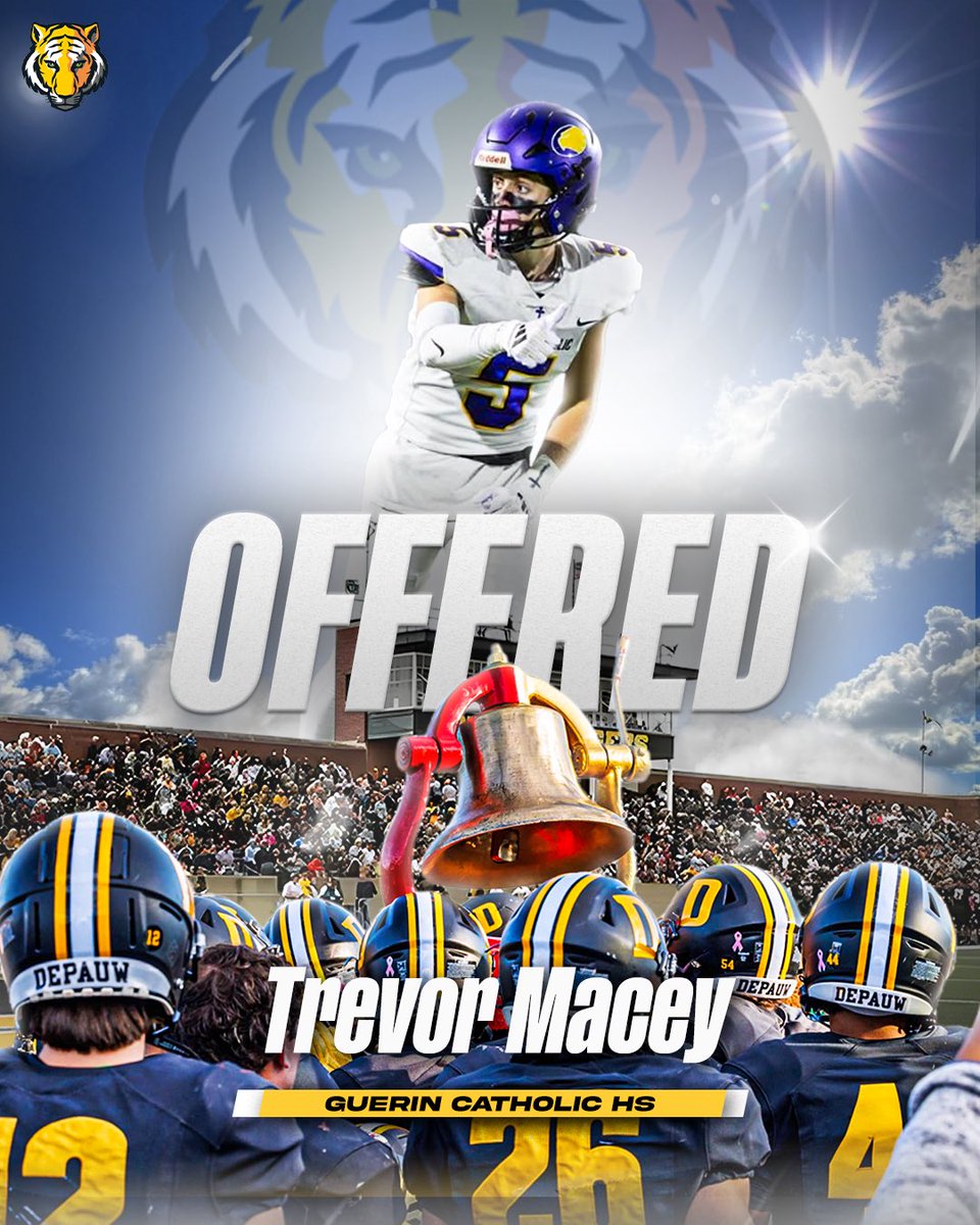 Blessed and honored to receive my first offer to play college football! Go tigers! <a href="/qbdietz/">Brett Dietz</a> <a href="/MasonEspinosa1/">Mason Espinosa</a> <a href="/DePauwTigersFB/">DePauw Football</a> <a href="/GCHS_Athletics/">Guerin Catholic Athletics</a>
