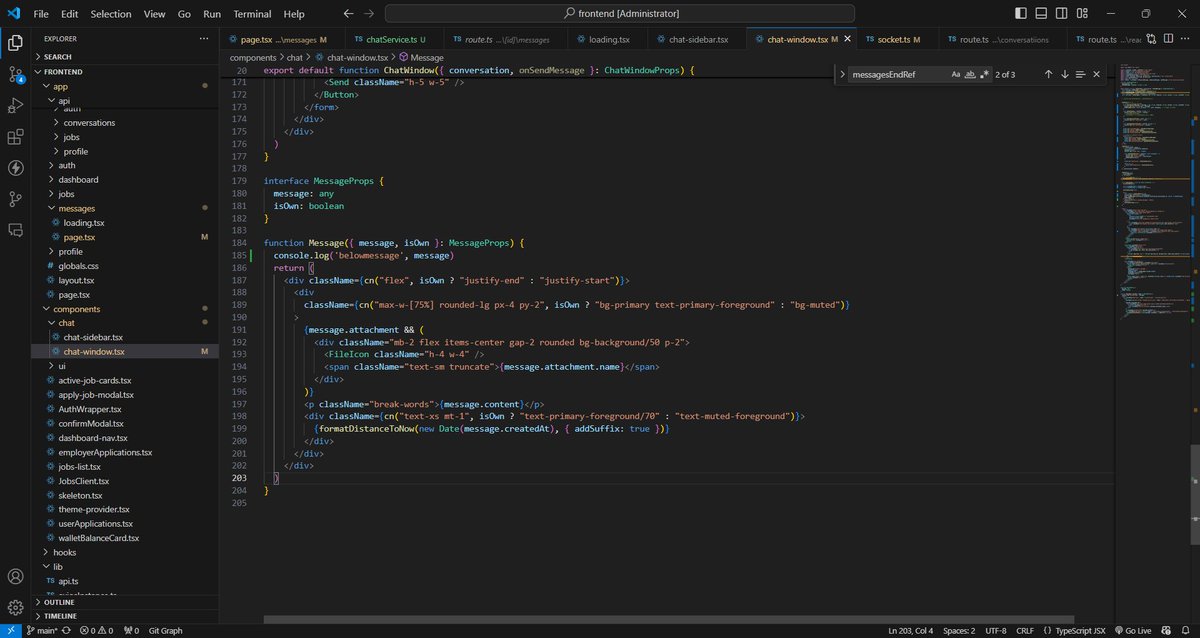 _a_m_i_t_1's tweet image. Day 345 of #360DaysOfCode

Successfully implemented WebSocket integration in my Web3 Freelance Platform!

#web3 #TypeScript #NestJS #SocketIO #developer