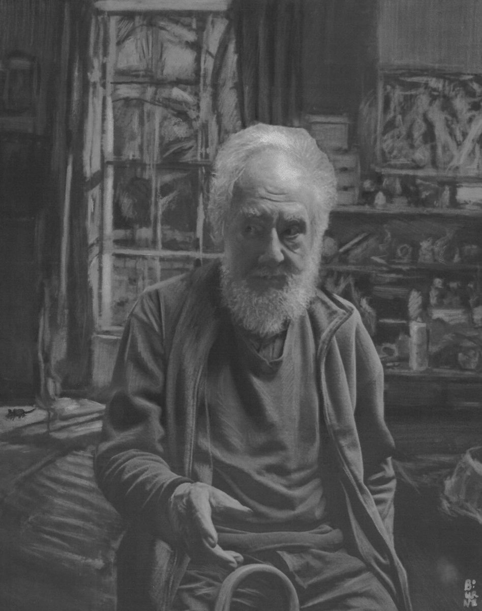 IanBourneArt's tweet image. The artist Anthony Eyton RA. OBE.
Still being creative at the age of 102.Β
Happy belated birthday πΎ
Pencil and pastel on paper.