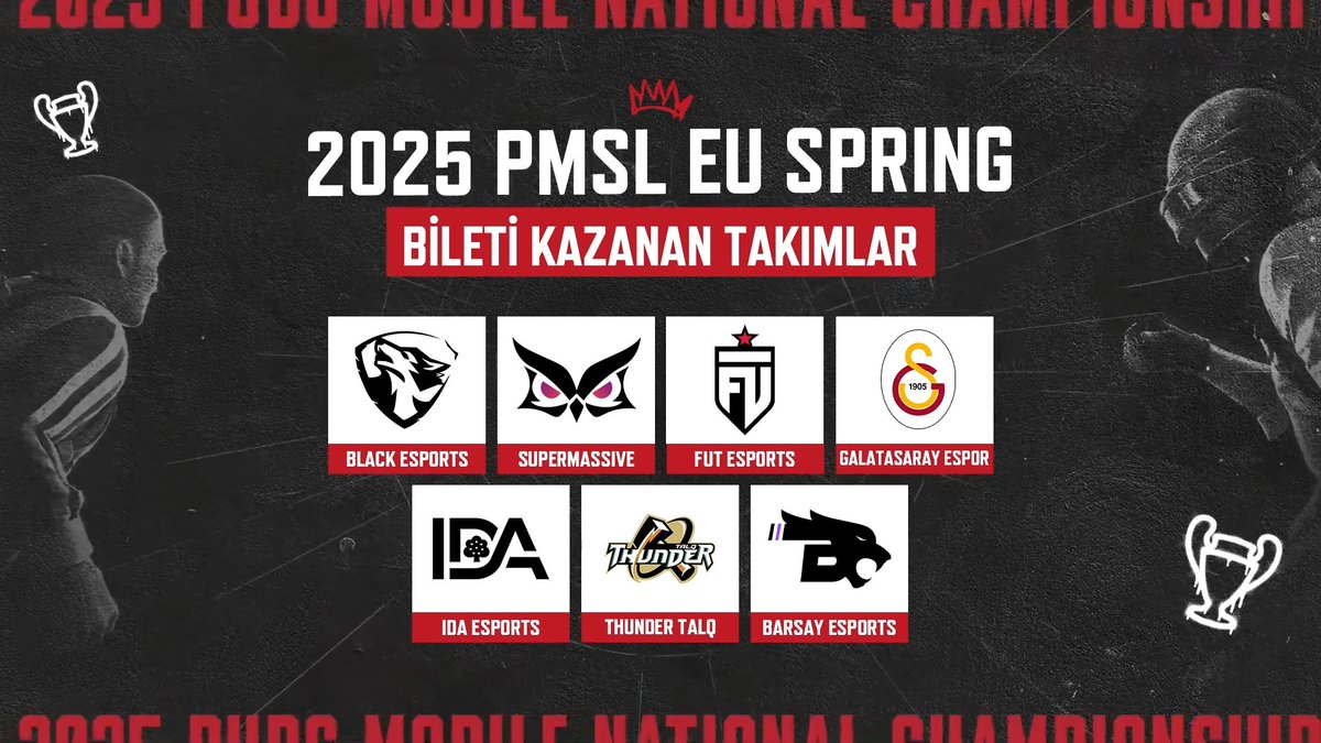 PMNC Türkiye 2025'te şampiyon Black Esports olurken PMSL EU Spring'e katılma hakkı kazanan 7 takım daha belli oldu.