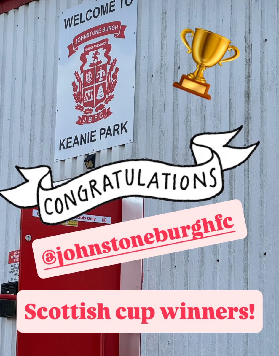 Paul O’Kane MSP 🇺🇦 (@pfokane) on Twitter photo What a result! Massive congratulations <a href="/johnstone_burgh/">Johnstone Burgh Football Club</a> - Scottish Junior cup winners! 🏆🎉 What a result! Massive congratulations <a href="/johnstone_burgh/">Johnstone Burgh Football Club</a> - Scottish Junior cup winners! 🏆🎉