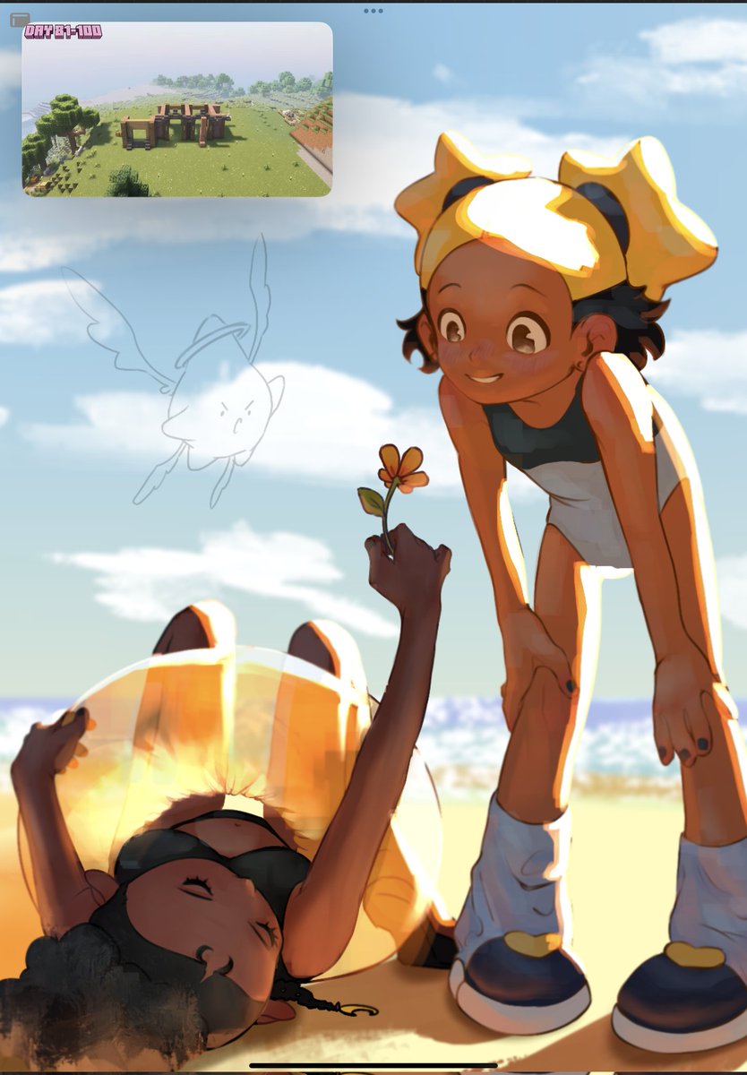 FurkaLim's tweet photo. First day of summer
@kianamaiart 
#sketch #procreate #fanart https://t.co/nBgG0Ritrf