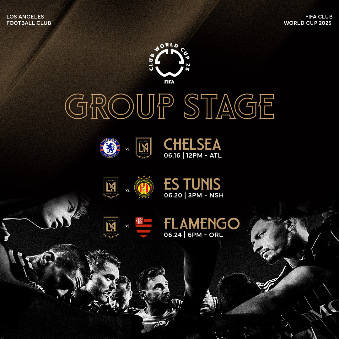 Our journey ahead in the <a href="/FIFACWC/">FIFA Club World Cup</a> ⤵️

6.16 🆚 <a href="/ChelseaFC/">Chelsea FC</a> 🏴󠁧󠁢󠁥󠁮󠁧󠁿
6.20 🆚 <a href="/ESTuniscom/">Espérance de Tunis ❤️💛 الترجي التونسي</a> 🇹🇳
6.24 🆚 <a href="/Flamengo/">Flamengo</a> 🇧🇷