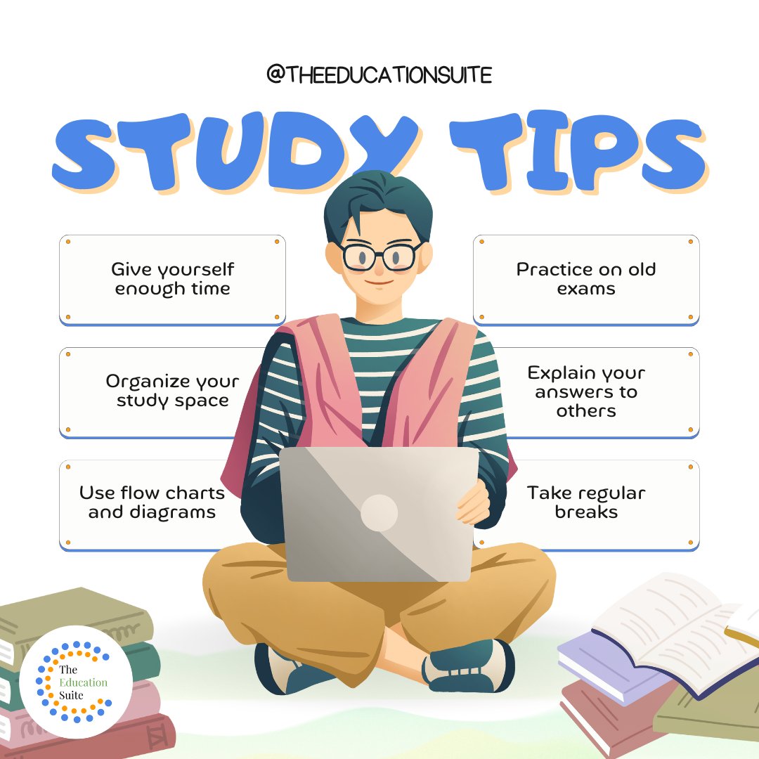 educationsuite's tweet image. Which study tip is your favourite?

#tutoring #virtualtutor #studytips #revision #theeducationsuite