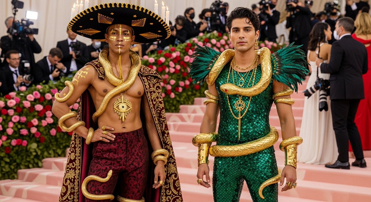 yourboysTropico's tweet photo. Noite de gala ksksksksksksksk lá ele mil vezes. #METGala https://t.co/BjvMgU9kYh