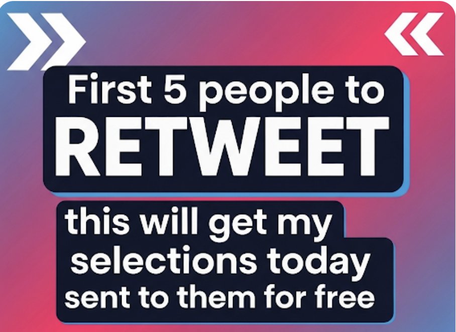 Don't miss out! 🏇 My top horse racing selections for today are locked in! I'm sharing them for free with the first 5 people who RT this tweet. Get ready to win! #HorseRacing #RacingSelections #GamblingTwitter