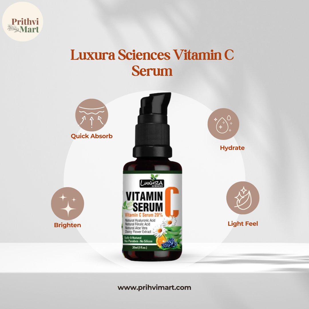 prithvi_mart's tweet photo. Reveal Radiant Skin with Luxura Sciences Vitamin C Serum – Now Available at Prithvi Mart! 🌿
Infused with 20% Vitamin C, Hyaluronic Acid, Aloe Vera &amp; Daisy Flower Extract.
Shop now at https://t.co/VxkBJI2IP6 and glow naturally! https://t.co/RbOh3CD7RZ