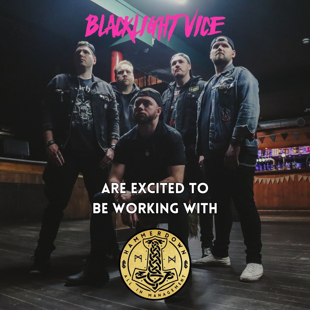 Buzzing to announce that we have signed with Hammerdown All In Management! We’re very excited to be working with them, and joining their roster of skull smashing bands!! ⚡️

The next chapter for Blacklight Vice, and much more to come! Let’s Fkin Go!🤘🏼
.
.
.
.
💀STAY-FILTHY💀