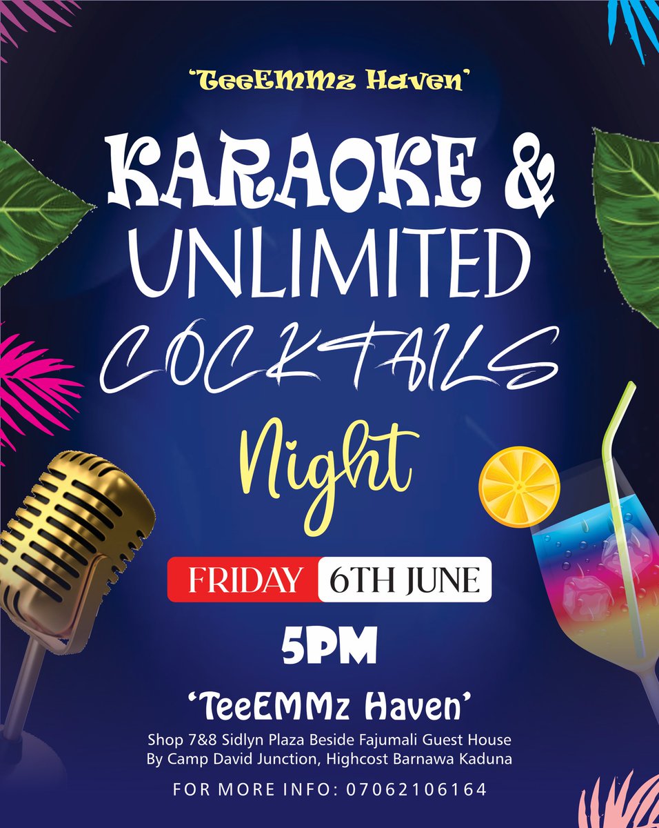 Heyyoo💃
Friday night you and your squad get to karaoke like no one’s judging cos no one’s actually judging.

Bring your voices(or your confidence), and we’ll supply the liquid courage.

✨ High notes? Optional.
🍸 Refills? Guaranteed.
🎶 Embarrassing song choices? Encouraged👏