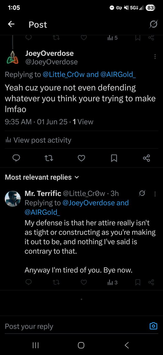 Poor dude couldn't even reply without his brain hurting. 
Soy boys stay seething 😆