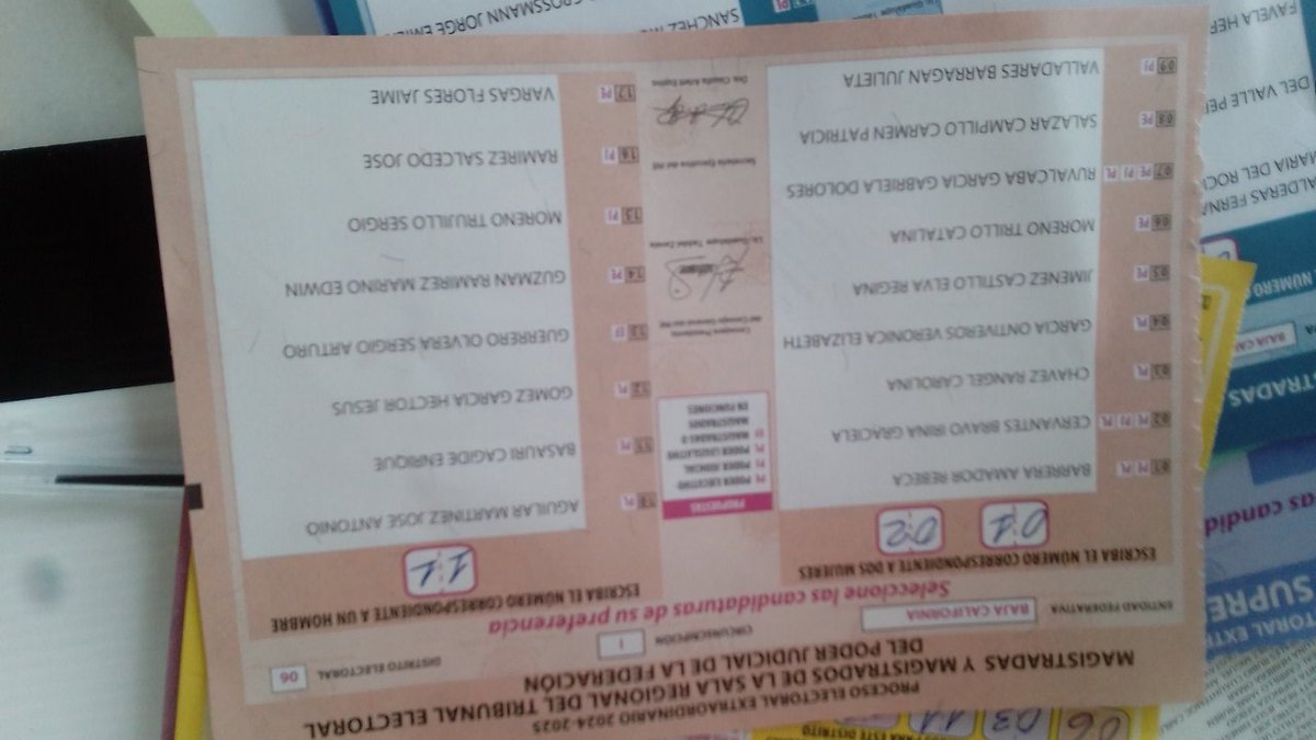 Bonita mañana de domingo dom/jun/01/25.. no les digo que voten como yo voté sólo les muestro quiénes van por BCN México. Gracias a los del INE por la experiencia de votar. Saludos desde Tijuana...