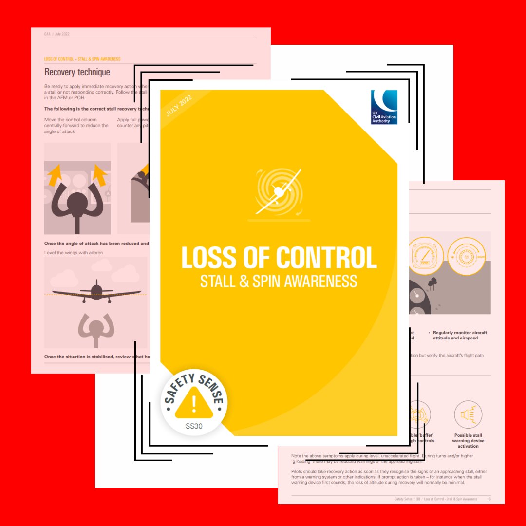 You don't have to be a Display or Aerobatics pilot to perfectly recover from unusual attitudes - this Loss Of Control Safety Sense Leaflet is a great overview of what to look out for🤓

✈️- Why does a Stall or Spin happen?
🔊- What are the symptoms?
😎- How can you recover?

Read